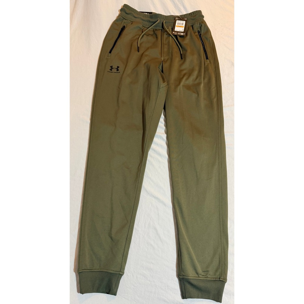 NWT Under‎ Armour Mens Athletic Performance Joggers Olive Green Size Small